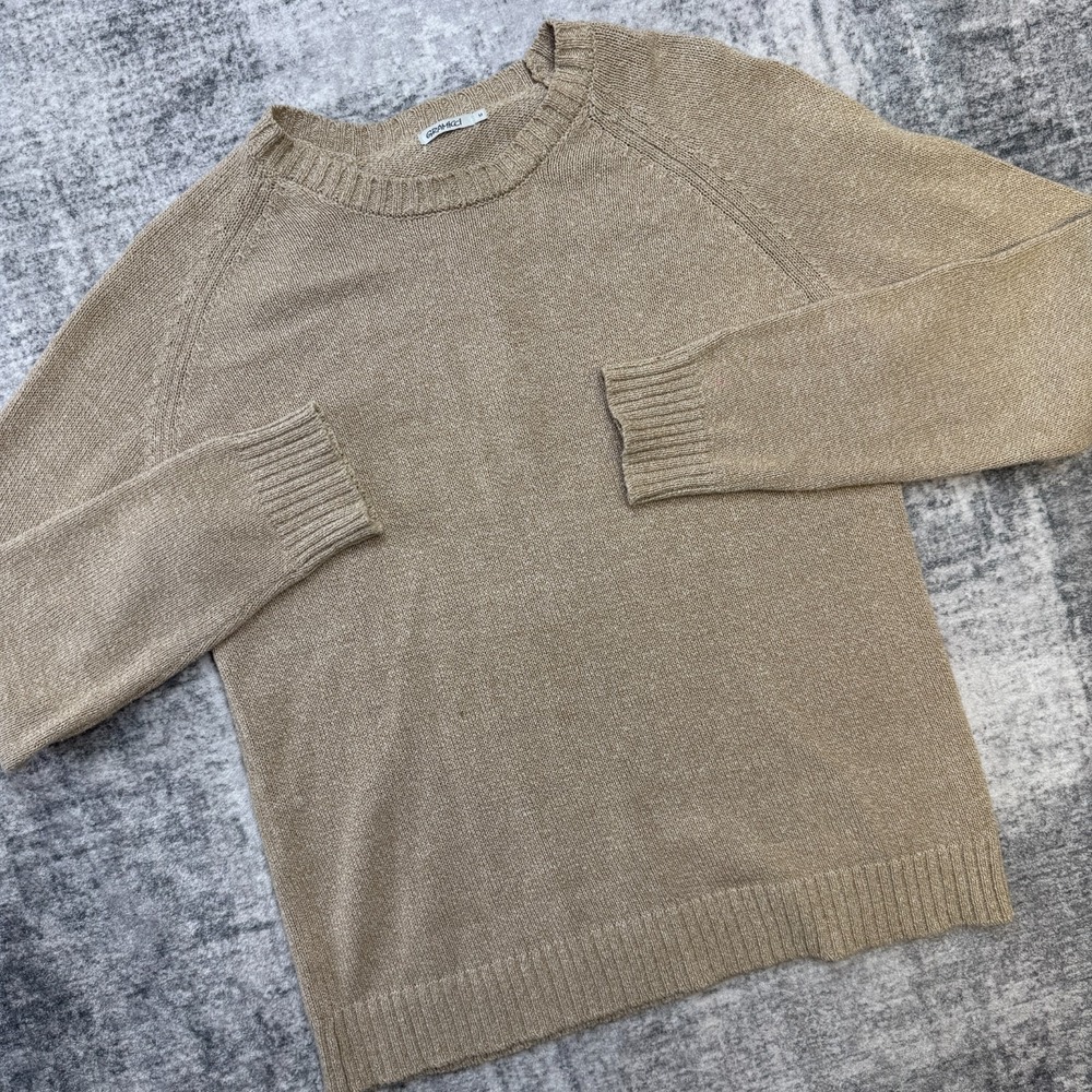 Gramicci Sweater Adult Medium Wheat Beige Organic Cotton Hemp Crewneck Granola
